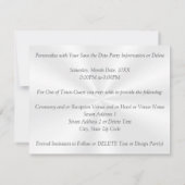 25周年記念日 保存日付カード 招待状 (裏面)