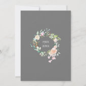 25周年記念日 変わった日 ローズ フラワーズ 招待状 (裏面)