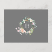 25周年記念日 変更 新しい日付 花のバラ 案内ポストカード (裏面)