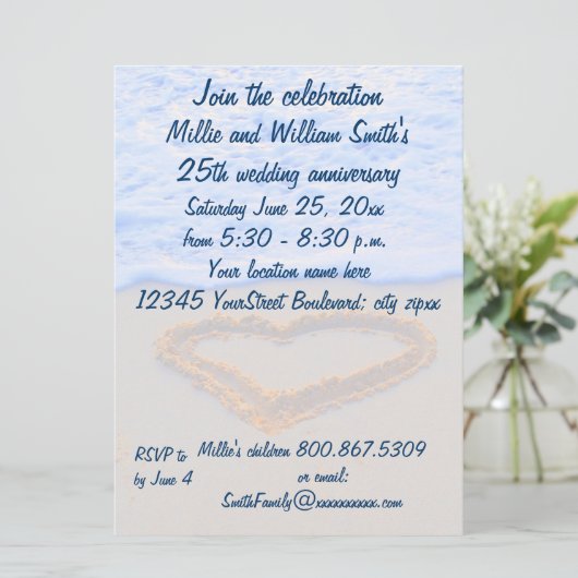 25周年記念日 招待状 (スタンド正面)