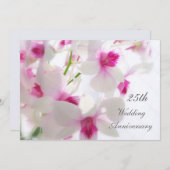 25周年記念日。白いオルキデア 招待状 (正面/裏面)