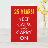 25周年記念日 | 落ち着いて、前に進んで カード (黄色い花)