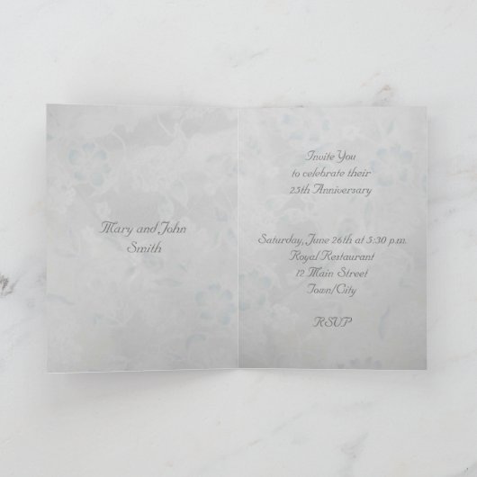 25周年記念祝賀会招待状カード 招待状 (内部)