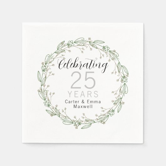 25周年記念紙ナプキンス スタンダードカクテルナプキン (正面)