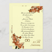 25周年記念結婚の更新 招待状 (正面/裏面)