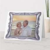 25周年記念結婚アンティークシルバーフレームビッグ カード (正面)