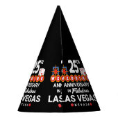 25周年記念結婚カップルのラスベガス旅行 パーティーハット (裏面)