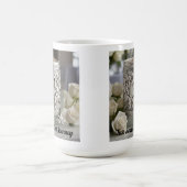 25周年記念結婚カップル2ハートシルバー コーヒーマグカップ (中央)