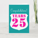 25周年記念結婚カード カード<br><div class="desc">25周年記念結婚グリーティングカード。お祝いのグリーティングカードとして送信するか、パーティの招待状を作成。結婚25年。</div>