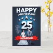 25周年記念結婚カード カード (黄色い花)