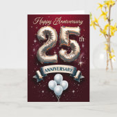 25周年記念結婚カード カード (黄色い花)