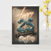 25周年記念結婚カード カード (黄色い花)