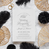 25周年記念結婚シルバーとグレー 招待状