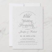 25周年記念結婚シルバーとグレー 招待状 (正面)