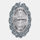 25周年記念結婚シルバーとダイヤモンド オーナメントカード (右)