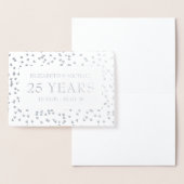 25周年記念結婚シルバーハート紙吹雪 箔カード (ディスプレー)