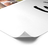 25周年記念結婚シルバー写真ウェルカムサイン ポスター (角)