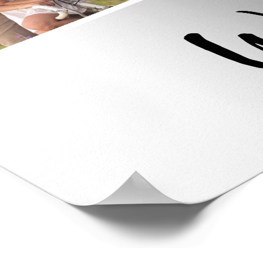 25周年記念結婚シルバー写真ウェルカムサイン ポスター (角)