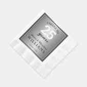 25周年記念結婚シルバー応援25年 縁ありランチョンナプキン (角)