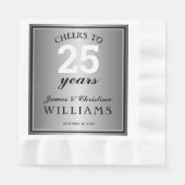 25周年記念結婚シルバー応援25年 縁ありランチョンナプキン (正面)