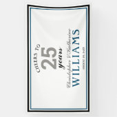 25周年記念結婚シルバー応援～25年 横断幕 (縦)