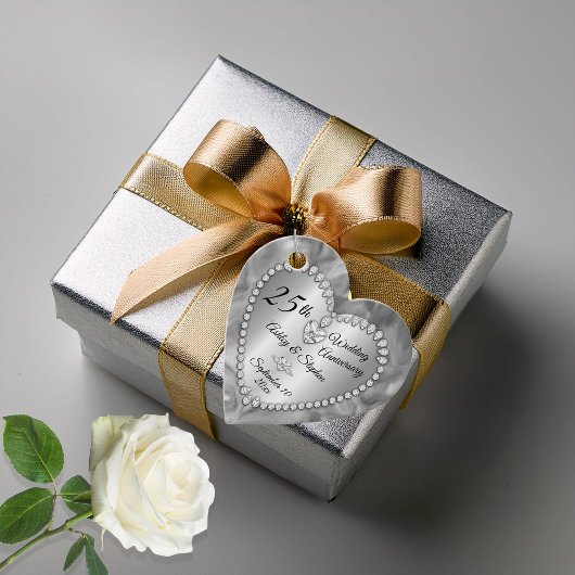 25周年記念結婚シルバー・ダイヤモンド フェイバータグ