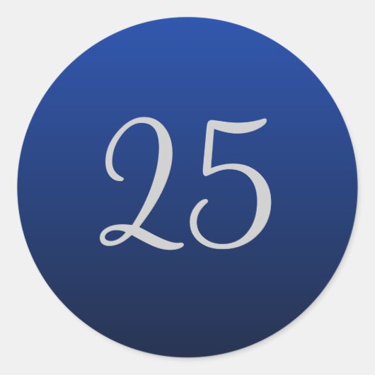 25周年記念結婚シール ラウンドシール (正面)