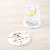 25周年記念結婚スターフィッシュ名前をカスタムするギフト コースター (側面)