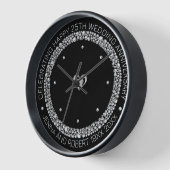 25周年記念結婚ダイヤモンドサークル 壁時計 (傾斜)