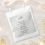 25周年記念結婚ダイヤモンドリングや輪ありがとうございました フェイバーバッグ (クリップ留めされた状態)