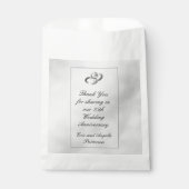 25周年記念結婚ダイヤモンドリングや輪ありがとうございました フェイバーバッグ (正面)