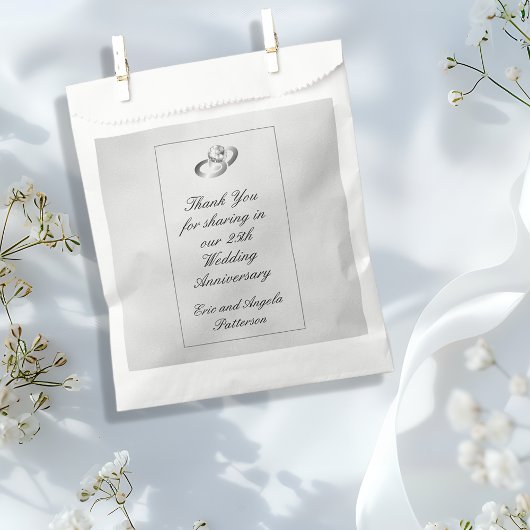 25周年記念結婚ダイヤモンドリングや輪ありがとうございました フェイバーバッグ