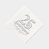 25周年記念結婚ハートグラフィックカスタムグラフ 箔ナプキン (右)