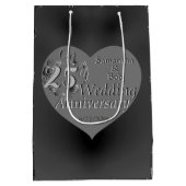 25周年記念結婚バラハート抱き枕 ミディアムペーパーバッグ (裏面)