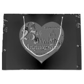 25周年記念結婚バラハート抱き枕 ラージペーパーバッグ