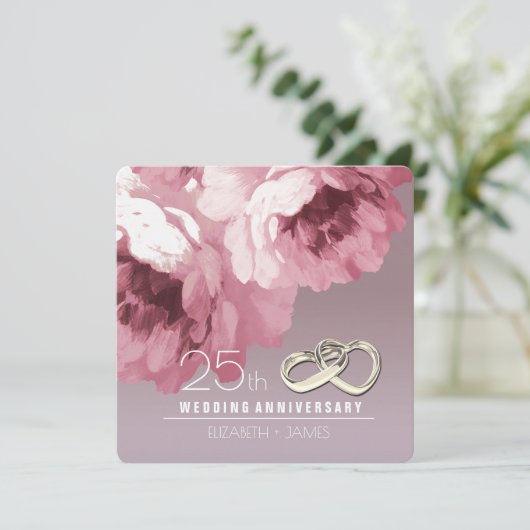 25周年記念結婚パーティの招待状 招待状 (スタンド正面)