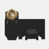 25周年記念結婚パーティー金ゴールドディスコボール フェイバーボックス (折り畳みなし)