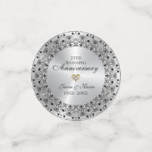 25周年記念結婚ブラックマンダラオンシルバー コンフェッティ (スモール正面)