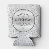 25周年記念結婚ホワイトダイヤモンド&シルバー 缶クーラー (裏面)