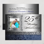 25周年記念結婚写真招待状 招待状 (正面/裏面)