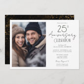 25周年記念結婚写真独身の 招待状 (正面/裏面)
