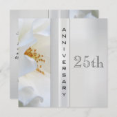 25周年記念結婚式招待状(シルバー) 招待状 (正面/裏面)