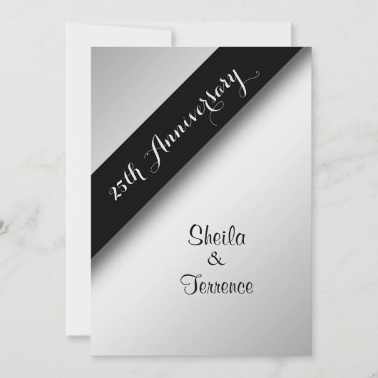 25周年記念結婚式招待状 招待状 (正面)