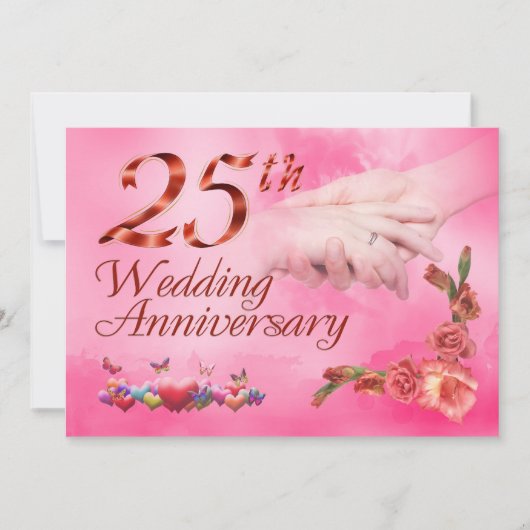 25周年記念結婚式 カード (正面)