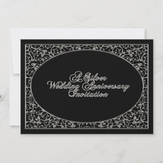 25周年記念結婚招待状カード 招待状 (正面)