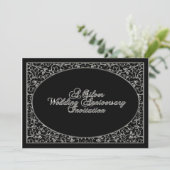 25周年記念結婚招待状カード 招待状 (スタンド正面)