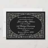 25周年記念結婚招待状カード 招待状 (裏面)