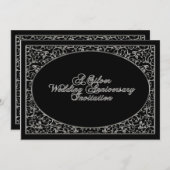 25周年記念結婚招待状カード 招待状 (正面/裏面)