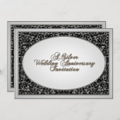 25周年記念結婚招待状カード 招待状 (正面/裏面)