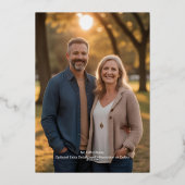 25周年記念結婚招待状シルバーブルー 箔招待状 (裏面)